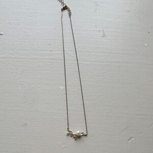 LOFT Gold Necklace with Pearl Detail